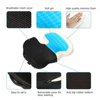 Siège ergonomique pour moto, coussin de confort en nid d'abeille avec Gel Pack