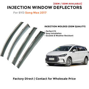 แผ่นบังลมข้างประตูรถยนต์ สำหรับ BYD Song Max 2017 อุปกรณ์ตกแต่งรถยนต์ - Product Image 2