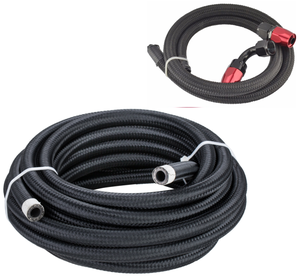 Tuyau de <span class=keywords><strong>refroidissement</strong></span> d'huile en nylon noir, tube de <span class=keywords><strong>refroidissement</strong></span> tressé en acier inoxydable, pour <span class=keywords><strong>moto</strong></span> et voiture, AN4, AN6, AN8, AN10, AN12, 25mm - Product Image 1