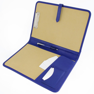 Presentation Folder Custom Leather Notepad Holder Padfolio File Storage Bags Document Organizer Bag A4 Button Folder
