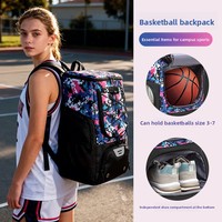 Sac à dos de basket-ball pour étudiants, Oxford, camouflage, imperméable, grande capacité, multifonctionnel, sac de sport à coussin d'air pour hommes et femmes