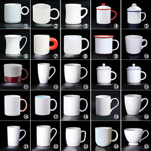 Mug vierge en gros avec glaçure colorée, revêtement pour sublimation thermique, résistant aux hautes températures, couvercle, poignée et cuillère, design minimaliste moderne - Product Image 6