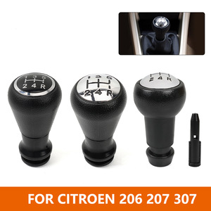 Pomo de palanca de cambios de coche, 5 velocidades, cuero ergonómico para Peugeot 206 207 307 Citroen - Product Image 3
