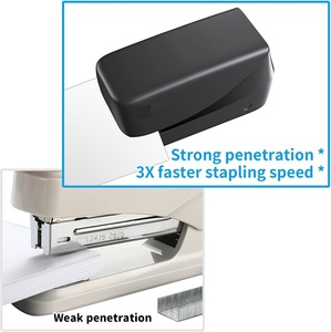 Engrapadora Eléctrica de Alta Calidad, 25 Hojas, Triple Potencia, Encuadernación de Media Tira, Suministros de Oficina, Hecha de Plástico Resistente - Product Image 3