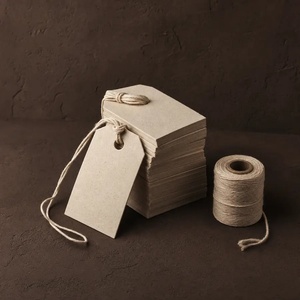 Etiquetas de Papel Kraft con Cuerda de Algodón, Etiquetas Colgantes en Blanco para Envolver Regalos, Manualidades y Embalaje - Product Image 2