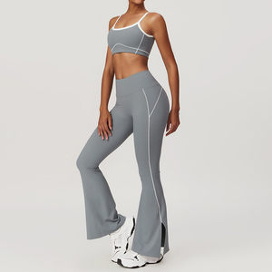 2025 New <b>Women</b> Sportswear <b>Women</b> Hollow Custom Fitness Seamless Active Wear Yoga Set Custom logo Workout Clothing Gym Fitness Set - Product Image 3