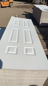 <span class=keywords><strong>Porte</strong></span> intérieure moderne blanche à 2 panneaux style Shaker, en panneau mélaminé apprêté, pré-montée, insonorisée, pour supermarché et chambre à coucher, modèle 2 - Product Image 2