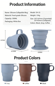 Tazas Sublimables 2026, Plegables, Ecológicas, de Silicona, Libres de BPA, Aptas para Lavavajillas y Microondas, con Caja de Regalo - Product Image 2