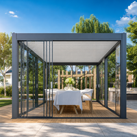 Bioklimatische Moderne Aluminium-Pergola Motorisiertes Sonnenschutzdach Outdoor-Pavillon Wasserdicht Umweltfreundlich Pulverbeschichtet