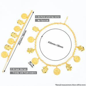 Conjunto de Collar Chapado en Oro de 24k Estilo Hip Hop de Moda Europea y Americana, Diseño de Monedas y Dólares de Lujo, Conjunto de Joyería para Regalo de Fiesta - Product Image 6