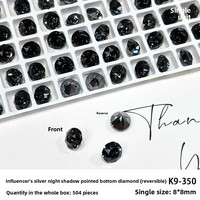 Accessoires de nail art en cristal K9 Cy0510, diamants à fond pointu, éblouissants, grands, irréguliers, en forme de cœur, en forme d'œuf de pigeon à angle droit