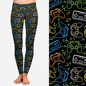 Chien chiot Slogans imprimé Leggings femmes taille haute Yoga beurre doux 92% Polyester 8% Spandex Leggings pour femmes - Product Image 5