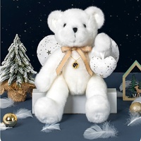 Ours en peluche doux de haute qualité, cadeau ours en peluche blanc, jouets en tissu