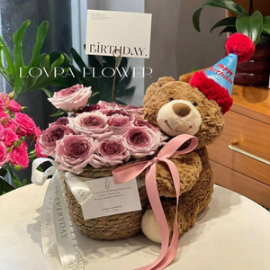 High quality bouquet, eternal roses, greeting cards, Valentine's Day <b>gifts</b>, and cute bear sets with simulated flowers - Product Image 2