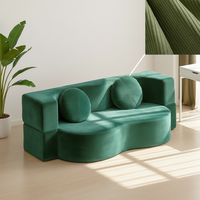Canapé-lit modulaire en tissu avancé, compressé sous vide, pliable et inclinable pour petit appartement, garnissage en éponge