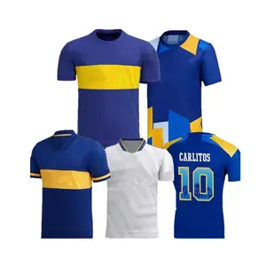 2021-2022 New Arrivals Top Thailand Quality Junior Soccer Jersey Blue Custom Football Shirt Men Kids Kit Football Uniforms