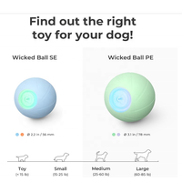 Nouvelle balle interactive intelligente pour animaux de compagnie, avec mouvement automatique, rebondissement, rotation, 3 modes interactifs et lumières, balle roulante active