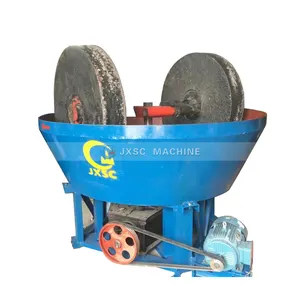 Rock Gold Mining Extraction Machine Wet Grinding Gold Miller Double Rollers Round Mill For Gold Process Plant