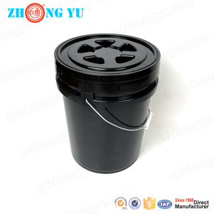 Système de seau de lavage de véhicule portable écologique en plastique de 20 L (5 gallons) avec couvercle et filtre anti-granulats - Product Image 5