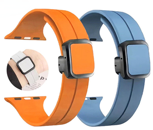 Pulsera de silicona para <span class=keywords><strong>Apple</strong></span> <span class=keywords><strong>Watch</strong></span>, Correa magnética de 49mm, 45mm, 42mm, 44mm, 41mm, para Iwatch Ultra 2 <span class=keywords><strong>Series</strong></span> 9 8 <span class=keywords><strong>7</strong></span> <span class=keywords><strong>6</strong></span> SE 5 4 - Product Image 1