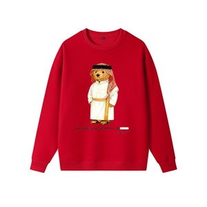 Felpa da <span class=keywords><strong>Uomo</strong></span> con Stampa Orso Autunno Inverno Taglia XL, Stampa a Trasferimento Termico, Traspirante in Poliestere/Cotone, Ecologica, Pullover Ampio - Product Image 5