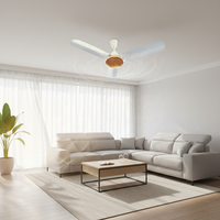 36-Zoll 3-Flügel Metall-Fernbedienungs-Elektro-Deckenventilator mit AC-Motor, 58W, energieeffizient, leises Design, 5 Geschwindigkeiten, für Außenbereiche und Hotels