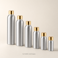 Flacon diffuseur d'huiles essentielles en aluminium mat vide, 100 ml, avec bouchon antivol, vente en gros d'usine, OEM