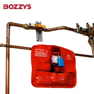 BOZZYS - Saco de bloqueio com válvula de esfera de flange 324mm x 292mm para guardar as fechaduras correspondentes