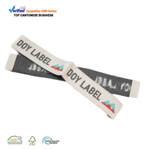 Étiquettes de tissage écologiques Vente en gros Personnalisez votre propre logo Couverture de <span class=keywords><strong>livre</strong></span> Pliez les étiquettes tissées à la machine pour chapeaux - Product Image 4