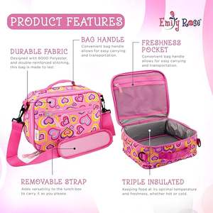 Sac isotherme écologique bento pour enfants boîte à lunch double couche <span class=keywords><strong>licorne</strong></span> design thermique sac à lunch pour écolières - Product Image 4