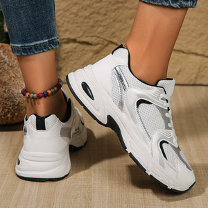 Nuevas zapatillas de plataforma con cordones y malla transpirable para mujer, zapatos informales para exteriores, talla US 10 11 - Product Image 6
