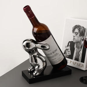 Armoire à vin en céramique décorative pour la maison strictement sélectionnée résine artisanat cadeaux de pendaison de crémaillère Behanmei créatif <span class=keywords><strong>lapin</strong></span> casier à vin - Product Image 2