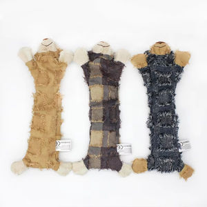 Bestseller Kinghon KH-31346 Haustier Dreifarbiges Bettelbär-Spielzeug mit Geräuschen Plüsch-Kauspielzeug Interaktives Zahnreinigungs-Quietschspielzeug für Hunde - Product Image 2