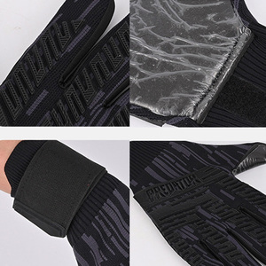 Guanti da Portiere in Pelle PU di Grado Professionale, Antiscivolo, con Palmo in Gomma Regolabile e Imbottitura Migliorata per Allenamento Calcistico - Product Image 3