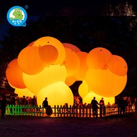 Ballon gonflable durable lumineux de sculpture de Chroma pour des promotions de publicité extérieure