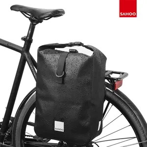 Sahoo 142096 กันน้ํากระเป๋าใส่จักรยาน 10L Roll-Topปรับด้านหลังTrunkกระเป๋าเดินทางที่นั่งกระจาดกลางแจ้งขี่จักรยานจัดเก็บ