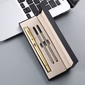 Business Men Executive High Quality Office Black <b>Writing</b> 0.7mm Blue Ink Luxury Gel Pen <b>Set</b> with Custom Logo - Product Image 3