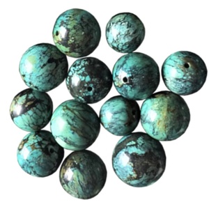 Perles turquoises multicolores, pierres rondes naturelles, lisses, grosses, nouvelle collection - Product Image 6