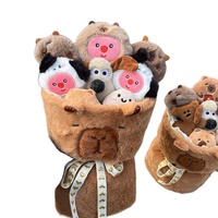 OEM Kawaii Capybara Bouquets Cartoon Creative Peluche Poupée Fleur Jouets Fleur Décoration Maison Cadeaux Saint Valentin