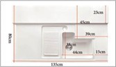 Gabinete de fregadero de balcón integrado de <span class=keywords><strong>aluminio</strong></span> moderno, carcasa de MDF con espejo, escurridor de cobre resistente al agua para <span class=keywords><strong>lavadora</strong></span> - Product Image 5