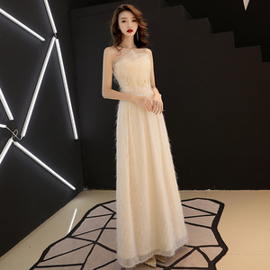Evening Gown One-Shoulder A-Line Empire Waist Long Champagne White Pink Gray Black Wine Red Asymmetric 3D Patterns Party - Product Image 1