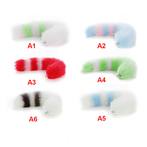 Coloré longues queues courtes amovible Plug Anal accessoires fesses décorations BDSM jouets sexuels pour hommes femmes - Product Image 3