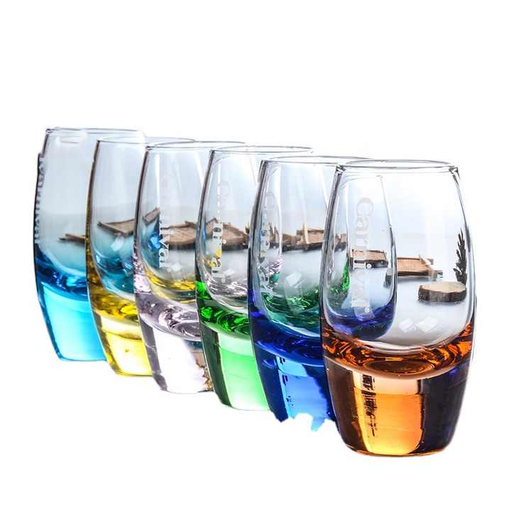 Elegant Heavy Base Vodka Glass Spirit Wine Glass Durable Shot Glass thumbnail-1