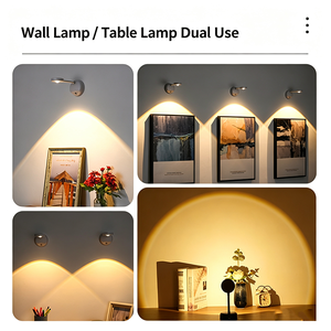 ไฟติดผนังไร้สายในร่มแบบใหม่ ไฟสปอตไลท์ LED ชาร์จไฟได้ พร้อมเซ็นเซอร์ตรวจจับความเคลื่อนไหวอัจฉริยะ ควบคุมด้วยรีโมท ไฟส่องภาพ - Product Image 3