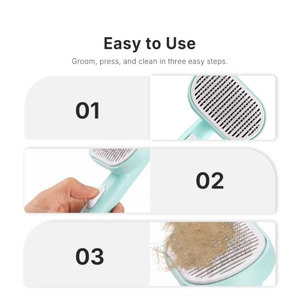 Cepillo para Mascotas OEM ODM para Eliminar Fácilmente el Pelo, Cepillo Delgado para Perros y Gatos, Seguro y No Daña la Piel - Product Image 3
