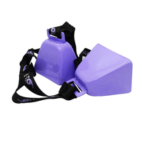 Cloche de vache en métal personnalisée en gros sonnette de bruit promotionnelle avec lanière