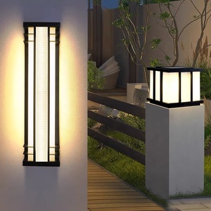 Luces de Pilar rectangulares modernas para exteriores, Villa, césped, LED, paisaje, lámparas de poste solares para patio, accesorio de iluminación exterior para Pilar - Product Image 2