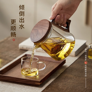 MSH Wholesale High Quality Glass 550ml Tea Pot With Wooden Handle Glass <strong>Teapot</strong> <strong>and</strong> <strong>Cup</strong> <strong>Set</strong> With <strong>2</strong> Glass <strong>Cup</strong> - Product Image 4