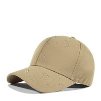 Gorra de Béisbol Personalizada de 6 Paneles con Visera Plana, Perforaciones Cortadas con Láser, Gorra Trucker Impermeable de Algodón/Poliéster con Dobby de Goma para Negocios