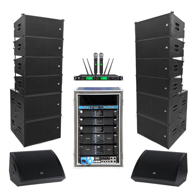 Professional Amplifier Speaker LA System Dual 10inch Line Array Speaker System Professional Audio Sound Equipment for Church